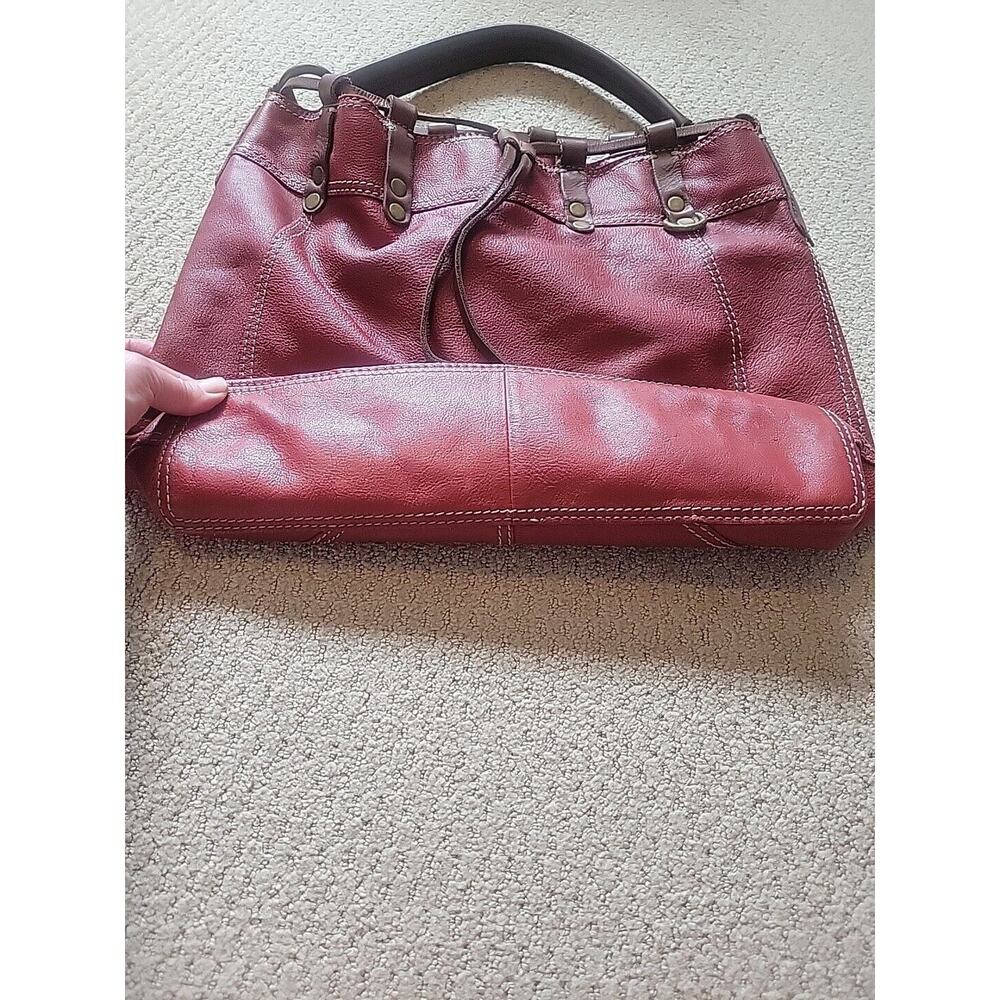 Lucky Brand Big Red Leather Tote / Purse - Picture 4 of 16